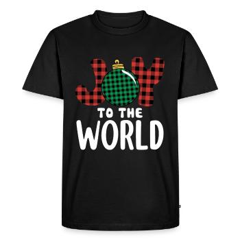 Noël en famille - Weihnachten - T-shirt Premium bio Homme - noir - Devant - Nico (187cm)