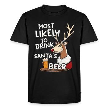 Its the most wonderful time for a Beer Gift - Men's Premium Organic T-Shirt - black - Front - Nico (187cm)