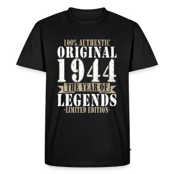 Legend since 1944 Born 1944 Birthday 1944 - Men's Premium Organic T-Shirt - black - Front - Nico (187cm)