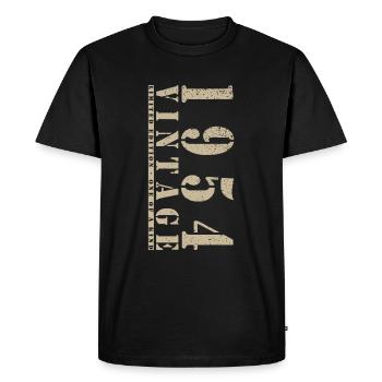 Vintage 1954 Birthday Retro 1954 - Men's Premium Organic T-Shirt - black - Front - Nico (187cm)