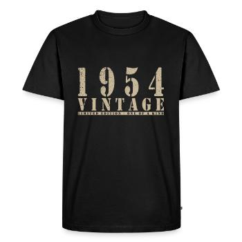 Vintage 1954 Limited Edition rétro 70e anniversaire - T-shirt Premium bio Homme - noir - Devant - Nico (187cm)