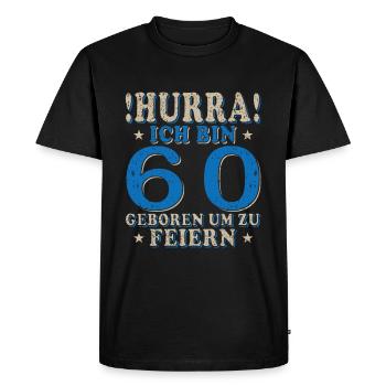 60. Geburtstag 60 Jahre Geburtstag Geschenkidee - Männer Premium Bio T-Shirt - Schwarz - Vorne - Nico (187cm)