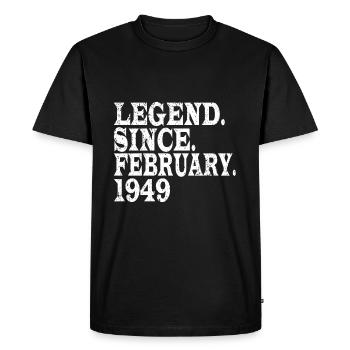 LES LÉGENDES NAISSENT EN FÉVRIER 1949 - T-shirt Premium bio Homme - noir - Devant - Nico (187cm)