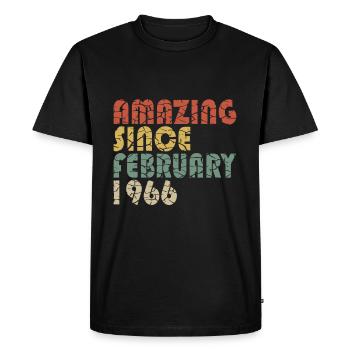 Légendaire depuis février 1966 Année 1966 Anniversaire - T-shirt Premium bio Homme - noir - Devant - Nico (187cm)