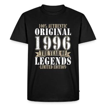Legend 1996 - Year 1996 - Year 1996 - Men's Premium Organic T-Shirt - black - Front - Nico (187cm)