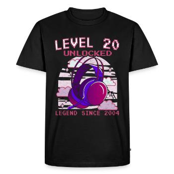20ème Anniversaire Niveau 20 Complet Millésime 2004 - T-shirt Premium bio Homme - noir - Devant - Nico (187cm)