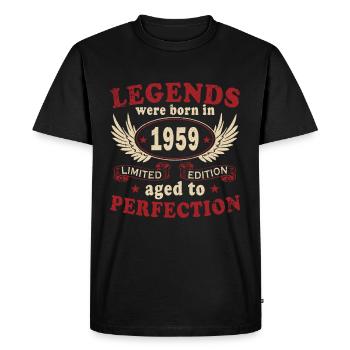 Légende 1959 Vintage Cadeau d’anniversaire - T-shirt Premium bio Homme - noir - Devant - Nico (187cm)