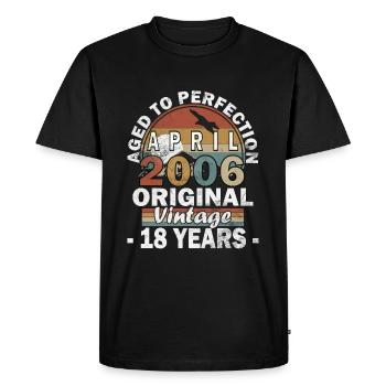 18e anniversaire - Avril 2006 Original - T-shirt Premium bio Homme - noir - Devant - Nico (187cm)