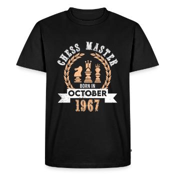 57th Birthday for Chess Players 1967 October - Men's Premium Organic T-Shirt - black - Front - Nico (187cm)