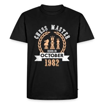 42nd Birthday for Chess Players 1982 October - Men's Premium Organic T-Shirt - black - Front - Nico (187cm)
