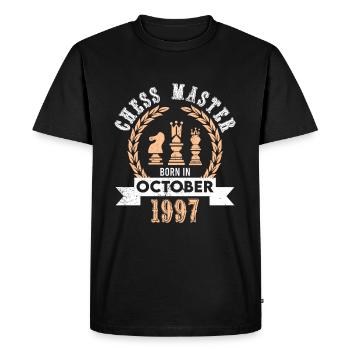 27th Birthday for Chess Players 1997 October - Men's Premium Organic T-Shirt - black - Front - Nico (187cm)