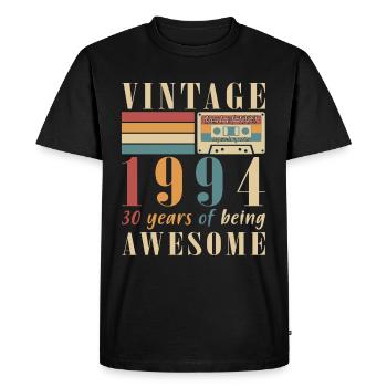 Original 1994 Millésime | Cadeau d’anniversaire 1994 - T-shirt Premium bio Homme - noir - Devant - Nico (187cm)