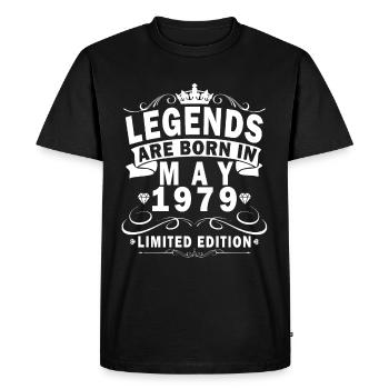 Mai 1979 - Né en 1979 Anniversaire - Mai 1979 - T-shirt Premium bio Homme - noir - Devant - Nico (187cm)