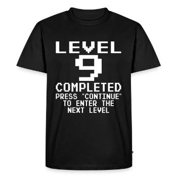 Level 9 Complete 9 Birthday Boy Girl - Men's Premium Organic T-Shirt - black - Front - Nico (187cm)