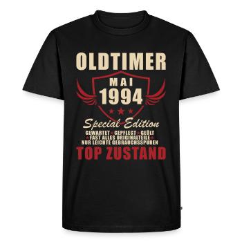 Vintage mai 1994 cadeau d’anniversaire femmes hommes - T-shirt Premium bio Homme - noir - Devant - Nico (187cm)