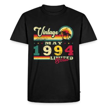May 1994 Birthday May 1994 Gift May 1994 - Men's Premium Organic T-Shirt - black - Front - Nico (187cm)