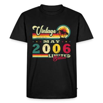 May 2006 Birthday May 2006 Gift 2006 May - Men's Premium Organic T-Shirt - black - Front - Nico (187cm)
