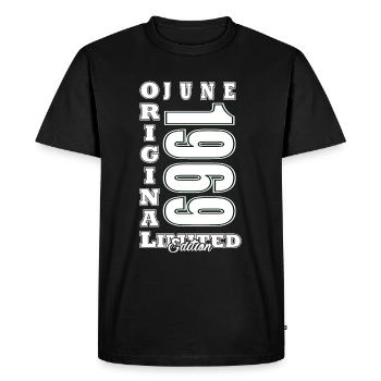 Jubilé de juin 1969 Juin 1969 | Né en juin - T-shirt Premium bio Homme - noir - Devant - Nico (187cm)