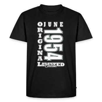 Juin 1954 Anniversaire 1954 Rétro 1954 Juin 1954 - T-shirt Premium bio Homme - noir - Devant - Nico (187cm)