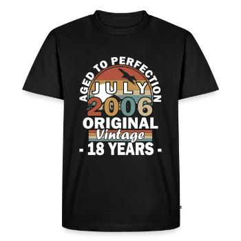 July 2006 Gift, 18th Anniversary July 2006 - Men's Premium Organic T-Shirt - black - Front - Nico (187cm)