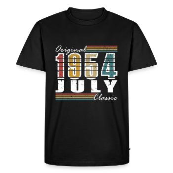 Vintage Né Juillet 1954 Anniversaire Juillet 1954 - T-shirt Premium bio Homme - noir - Devant - Nico (187cm)