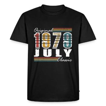 1979 Vintage Rétro 1979 Cadeau d’anniversaire 1979 - T-shirt Premium bio Homme - noir - Devant - Nico (187cm)