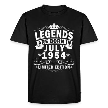 Juillet 1954 Cadeau d’anniversaire Juillet 1954 - T-shirt Premium bio Homme - noir - Devant - Nico (187cm)