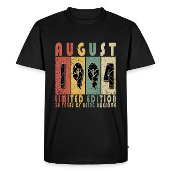 Août 1994 Août Anniversaire 1994 Août - T-shirt Premium bio Homme - noir - Devant - Nico (187cm)