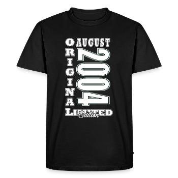 August 2004 - Gift idea for August 2004 - 2004 - Men's Premium Organic T-Shirt - black - Front - Nico (187cm)