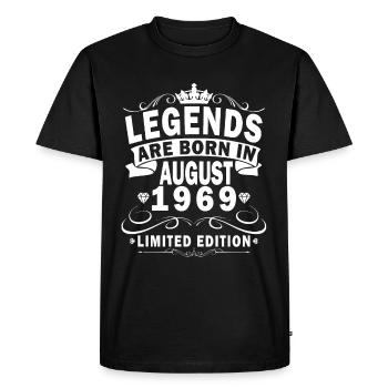 August 1969 Legend since August 1969 Vintage 1969 - Men's Premium Organic T-Shirt - black - Front - Nico (187cm)