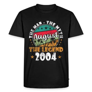August 2004 Anniversary August 2004 - August 2004 - Men's Premium Organic T-Shirt - black - Front - Nico (187cm)