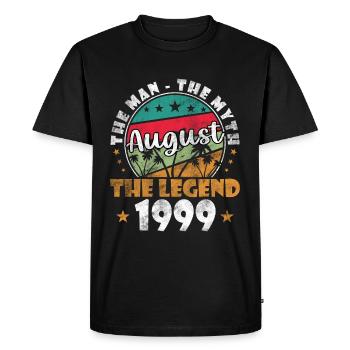 August 1999 Anniversary 1999 - Legends August 1999 - Men's Premium Organic T-Shirt - black - Front - Nico (187cm)