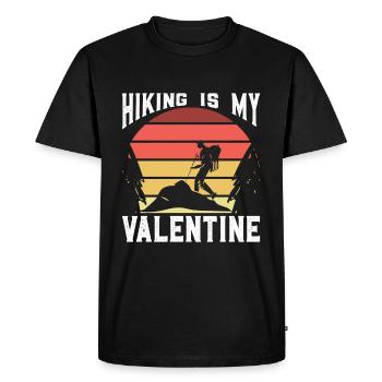 I love you in the mountains Valentine Gift Hiking - Men's Premium Organic T-Shirt - black - Front - Nico (187cm)