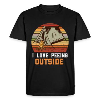 Camping Camping Hiking Campfire Tent Saying - Men's Premium Organic T-Shirt - black - Front - Nico (187cm)