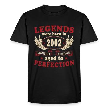 Legend 2002 - Year 2002 - Year 2002 - Men's Premium Organic T-Shirt - black - Front - Nico (187cm)