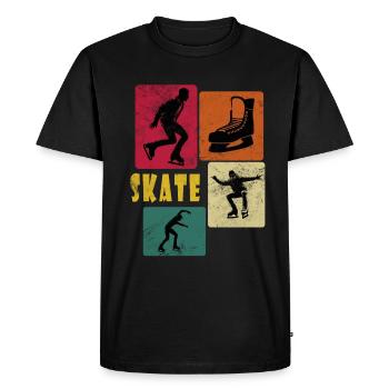 Danseurs sur glace Danse sur glace Patinage sur glace Patinage artistique - T-shirt Premium bio Homme - noir - Devant - Nico (187cm)