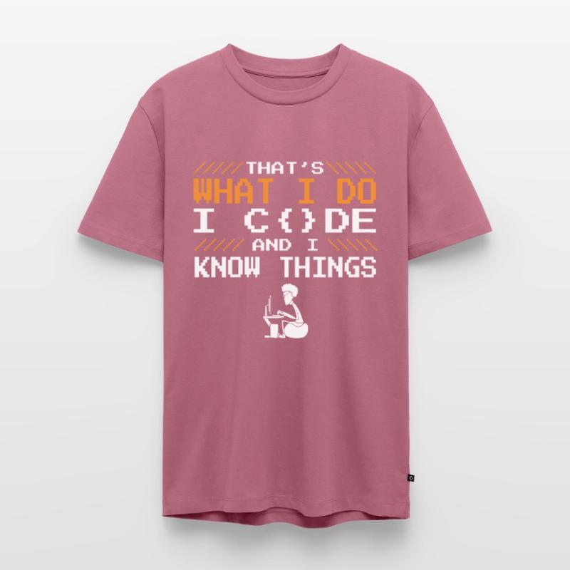 Cool Saying Developer Coding Programmer Code Men's Premium Organic T-Shirt