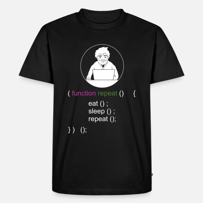 Programmierer Spruch - Männer Premium Bio T-Shirt - Schwarz
