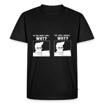 Coder Programming Saying Programmer Gift - Men's Premium Organic T-Shirt - black - Front - Nico (187cm)