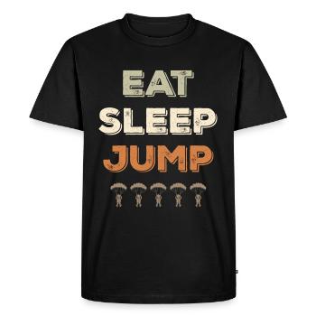 Parachutisme Saut Parachutisme - T-shirt Premium bio Homme - noir - Devant - Nico (187cm)