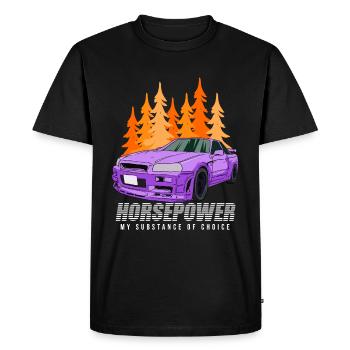 Pilote de voiture de sport disant véhicule voiture de course - T-shirt Premium bio Homme - noir - Devant - Nico (187cm)