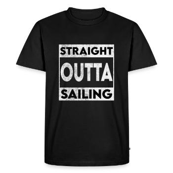 Voile Dicton Capitaine Voilier Marin - T-shirt Premium bio Homme - noir - Devant - Nico (187cm)