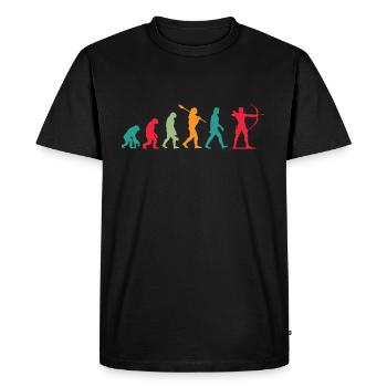 Tir à l’arc Evolution - T-shirt Premium bio Homme - noir - Devant - Nico (187cm)