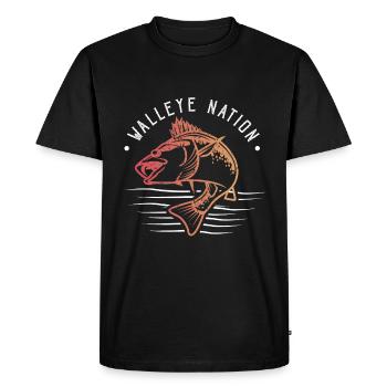 Spécialiste du sandre - Pêche, Cadeau de pêcheur - T-shirt Premium bio Homme - noir - Devant - Nico (187cm)