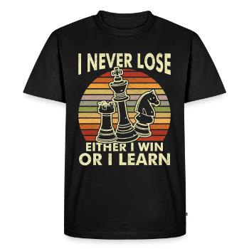 Chess Player / Funny Chess Gift - Men's Premium Organic T-Shirt - black - Front - Nico (187cm)