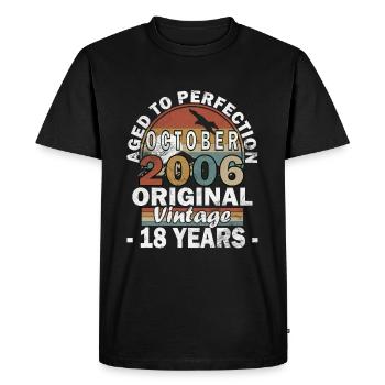 2006 Retro 2006 October Anniversary October 2006 - Men's Premium Organic T-Shirt - black - Front - Nico (187cm)