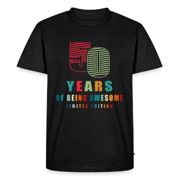 50 Jahre Spruch lustig 50 Geburtstag Geschenk - Männer Premium Bio T-Shirt - Schwarz - Vorne - Nico (187cm)