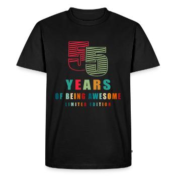 55 Birthday 55 Years Birthday Saying Gift - Men's Premium Organic T-Shirt - black - Front - Nico (187cm)