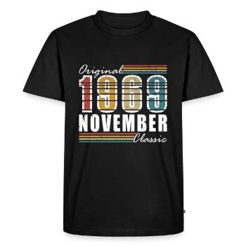 November 1969 Birthday present in November 1969 - Men's Premium Organic T-Shirt - black - Front - Nico (187cm)