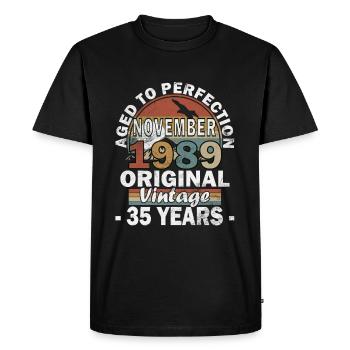 November 1989, In November 1989, legends were - Men's Premium Organic T-Shirt - black - Front - Nico (187cm)